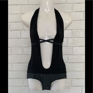 Cuchè One Piece Bathing Suit XS Black Gray